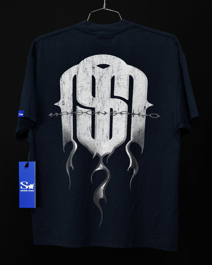 MSK-078 Oversize Tee | Navy Blue, Blue, Grey | Maison Saiko