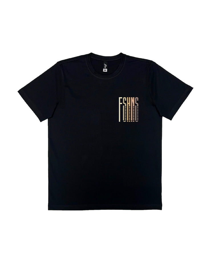 Med  Long Letter Premium  Tee |  Black, Earth  |  FSHNS Long Letter