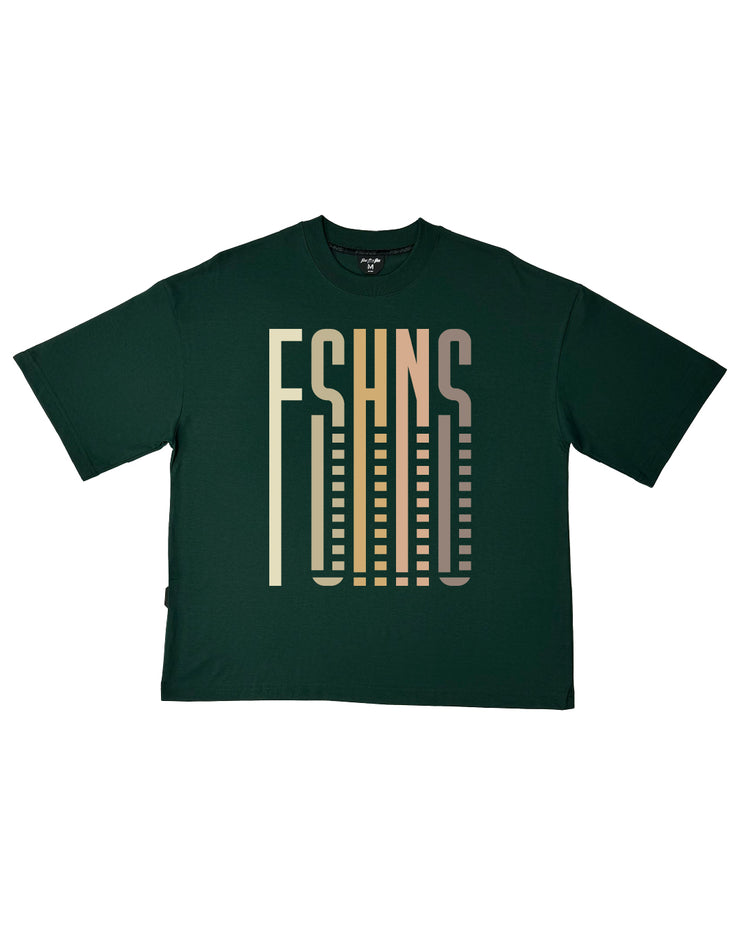 Big Long Letter Boxy Tee |Olive , Earth  | FSHNS Long Letter