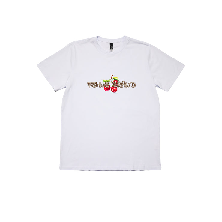 Cherries Premium  Tee | White, Cherries |  Fruits  FSHNS