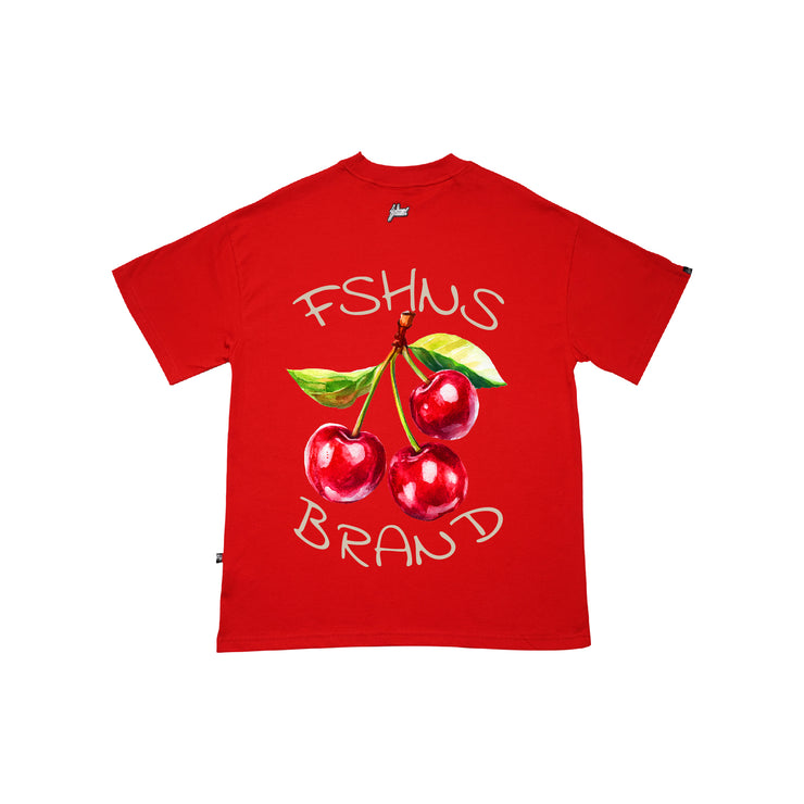 Cherries Oversize Tee | Red, Red |  Fruits FSHNS