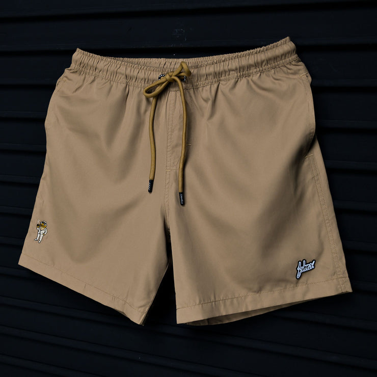 Embroidered Logo HYBRID SHORT 18" | Beige |Sapo Concho  Collection