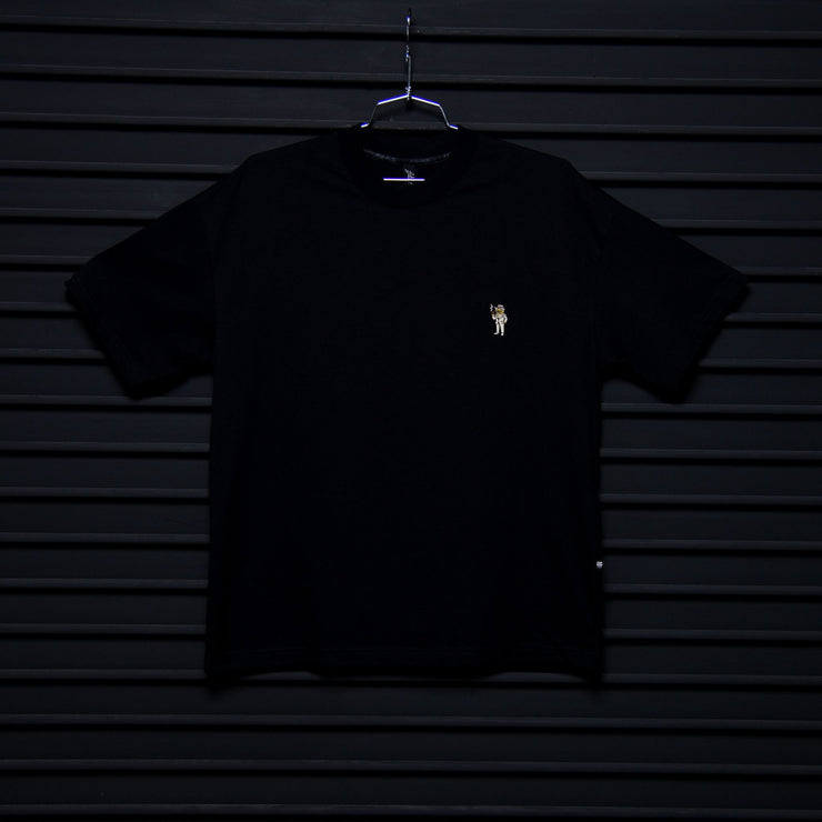 Small Logo OVERSIZE tee| Black  | Sapo Concho (Embroidered)