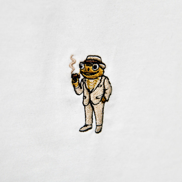 Small Loogo OVERSIZE tee | Vanilla  | Sapo Concho (Embroidered)