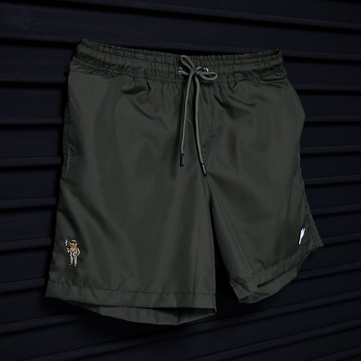 Embroidered Logo HYBRID SHORT 18" | Olive |Sapo Concho  Collection