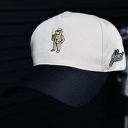 Snapback | Beige, Black |Sapo Concho Embroidered