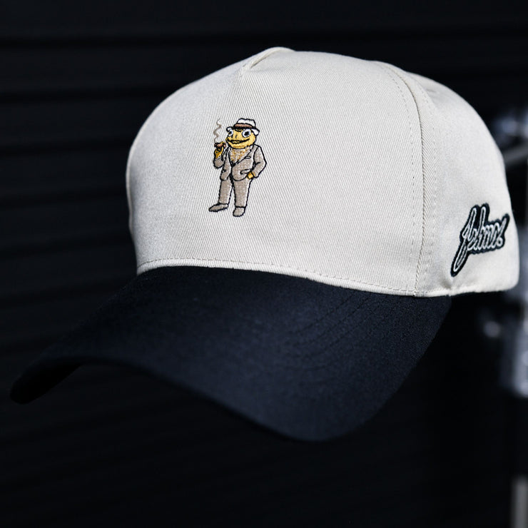 Snapback | Beige, Black |Sapo Concho Embroidered