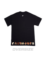 FSHNS OVERSIZE tee | Black ,Earth Colors | Muffin Cartoon