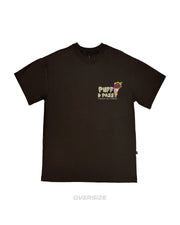 Puff & Pass Oversize tee |  Brown , Purple |  FSHNS 420