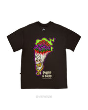 Puff & Pass Oversize tee |  Brown , Purple |  FSHNS 420