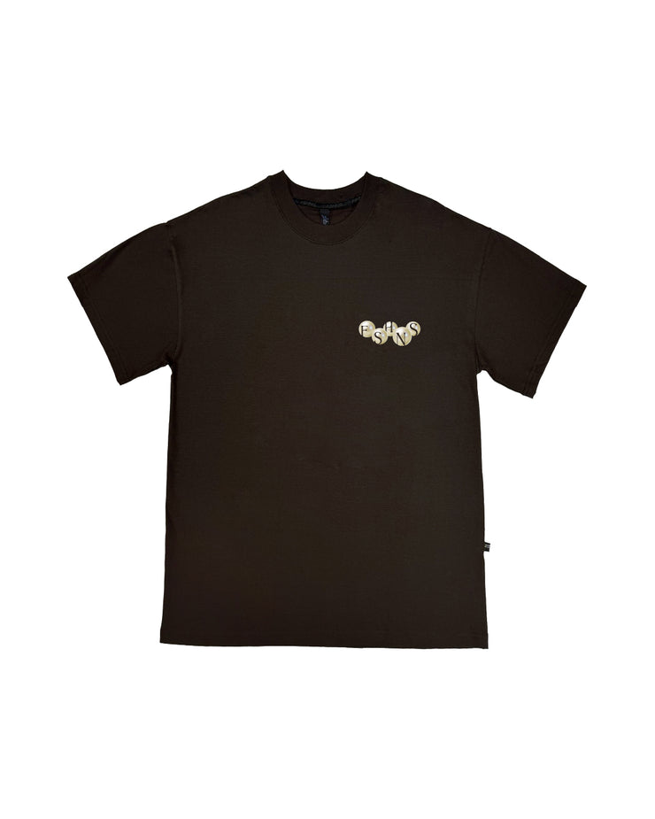 FSHNS  Med Logo OVERSIZE tee | Brown, Beige  | Ocean Pearl