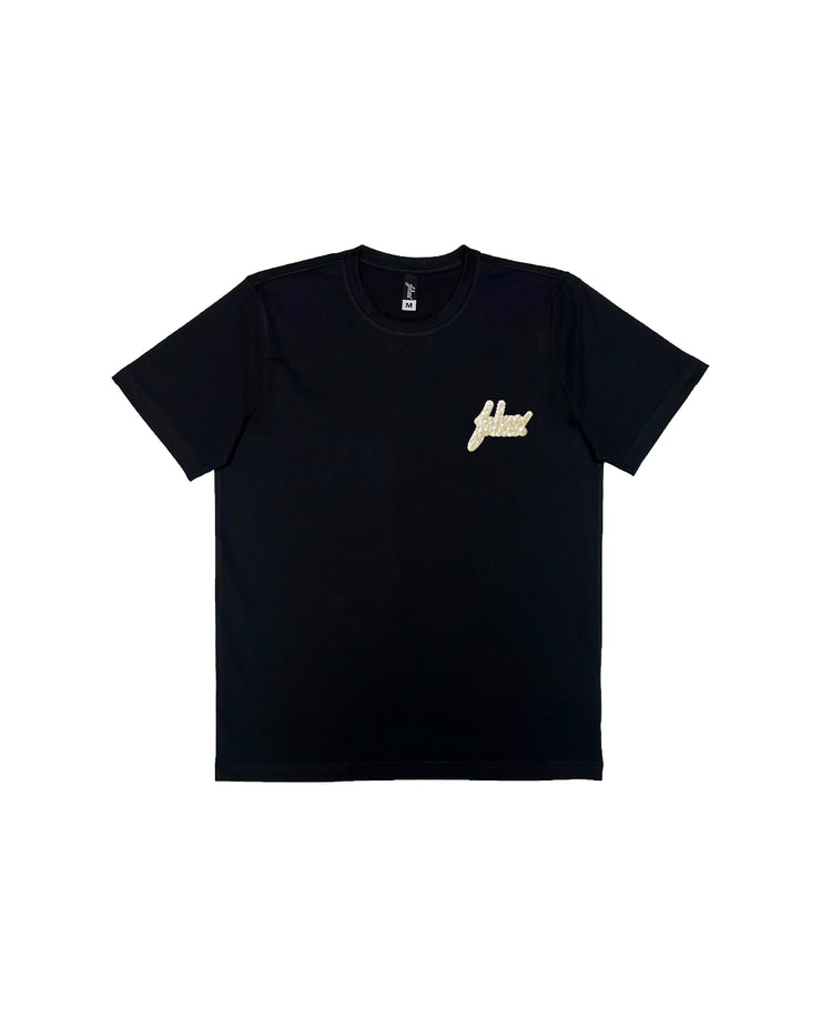 FSHNS MED LOGO Premium Tee |Black , Beige |Ocean Pearl