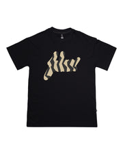 FSHNS Big Logo OVERSIZE tee | Black, Gold Vegas    | Cutter Rhinestone