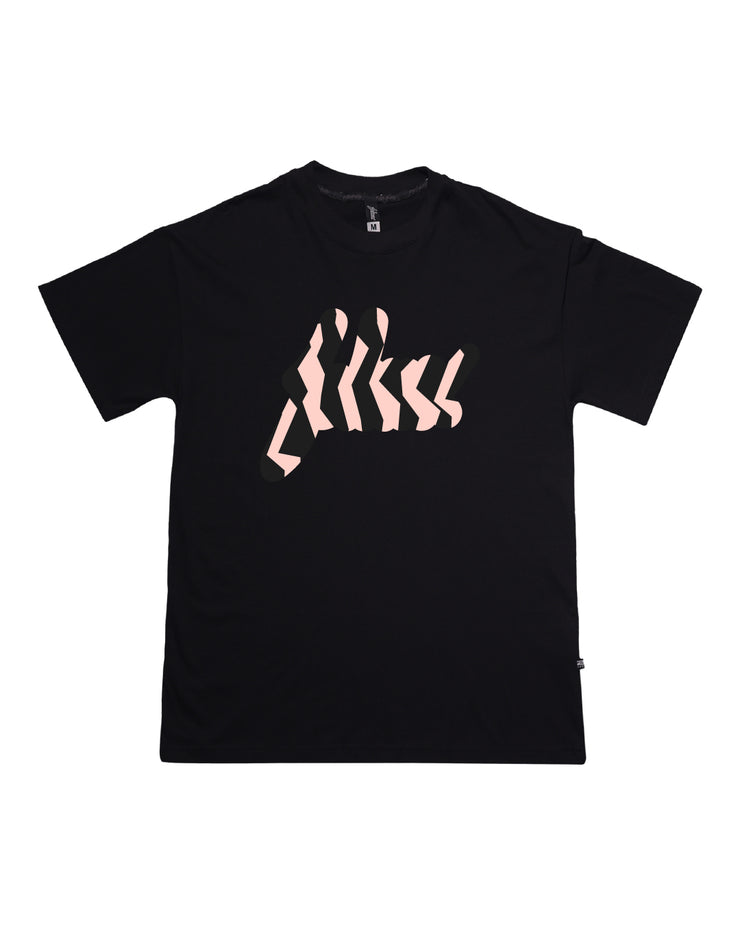 FSHNS Big Logo OVERSIZE tee | Black, Beige   | Cutter Rhinestone