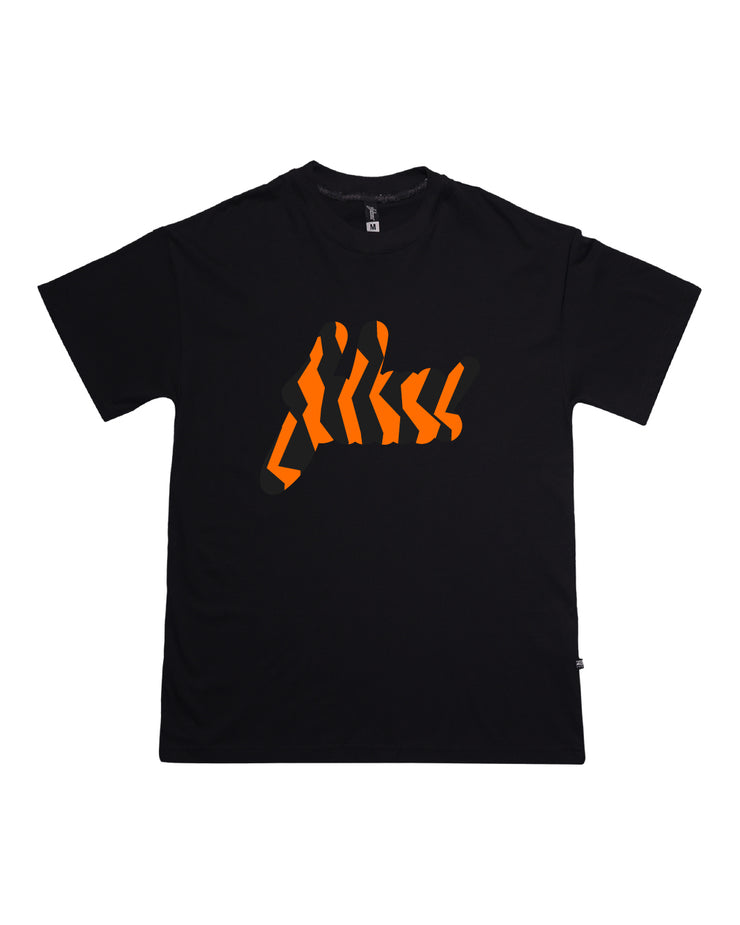 FSHNS Big Logo OVERSIZE tee | Black  , Orange  | Cutter Rhinestone
