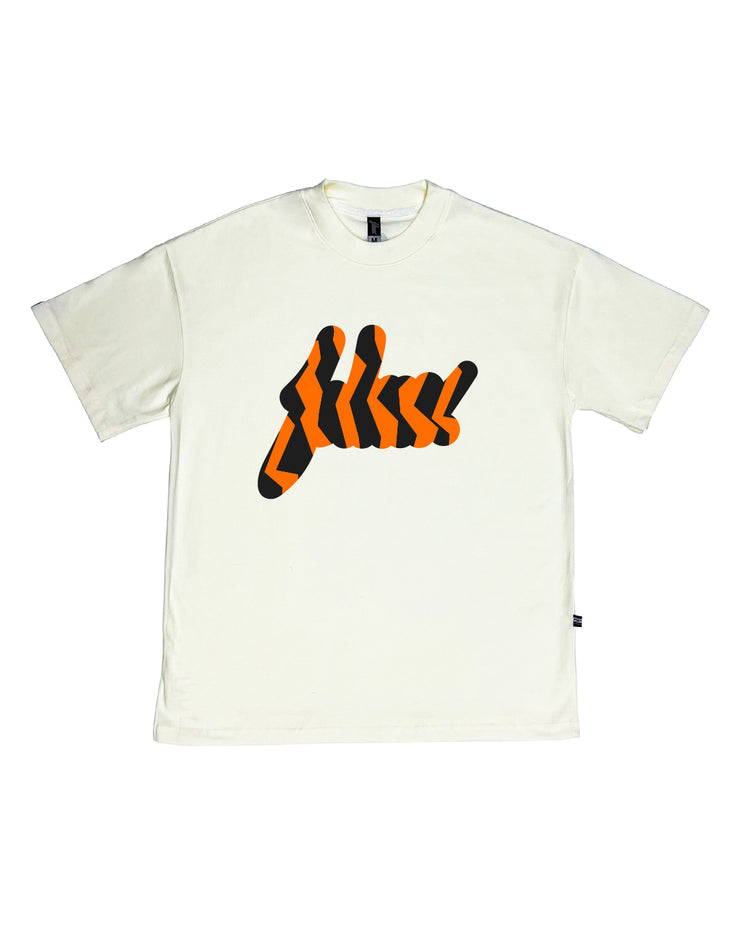 FSHNS Big Logo OVERSIZE tee | Vanilla , Orange   | Cutter Rhinestone