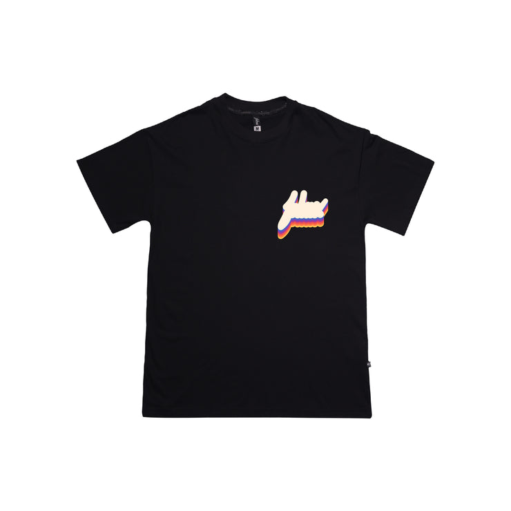 RETRO COMIC Oversize Tee | BLACK, MED  |   FSHNS