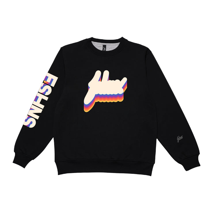 RETRO COMIC CREWNECK   | BLACK  |   FSHNS