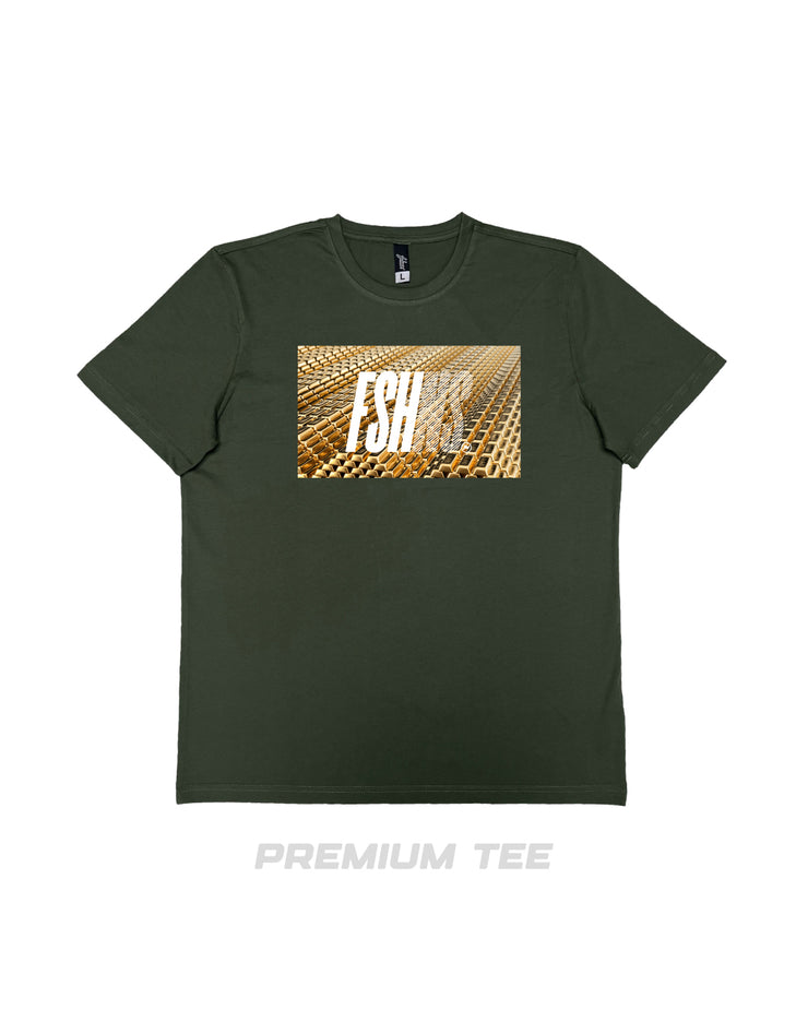 Rich Type Premium  Tee |  Olive ,  Beige  |  FSHNS