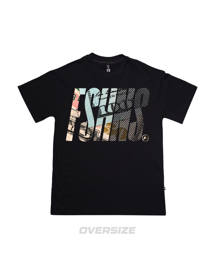 Rich Type Oversize Tee | Black,  Money | FSHNS