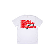 Small Action Premium tee | White |  Bl , Red |  FSHNS