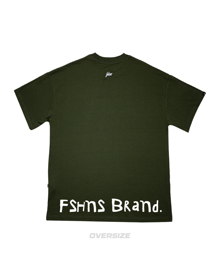 Stone Age Oversize Tee | Olive , W. Puff | FSHNS