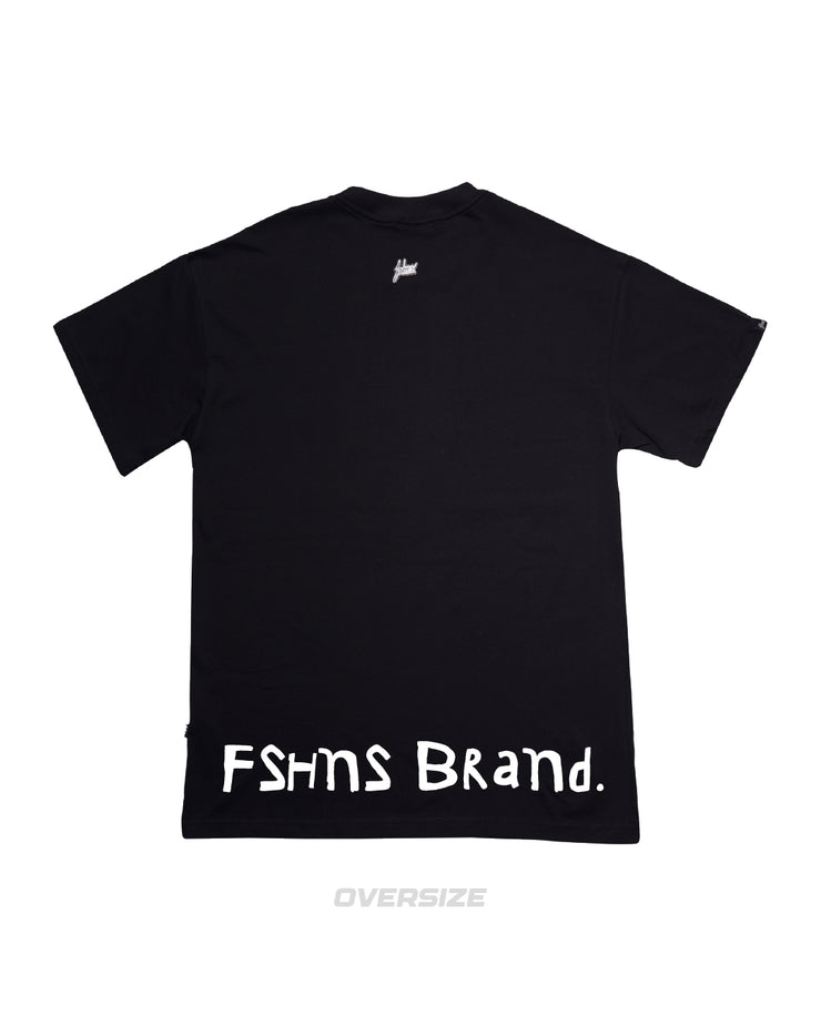 Stone Age Oversize Tee | Black , W. Puff| FSHNS