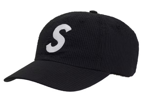 SEER SUCKERS S LOGO 6 PANEL | BLACK | SUPREME