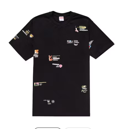 Supreme cutouts tee black deals