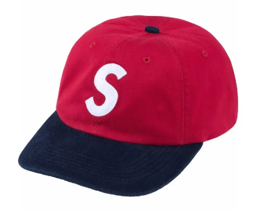 2 Tone  S Logo 6 panel  | Red, Black  | Supreme