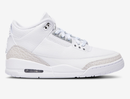 Air Jordan 3 Retro | White, Metallic Silver  | Jordan