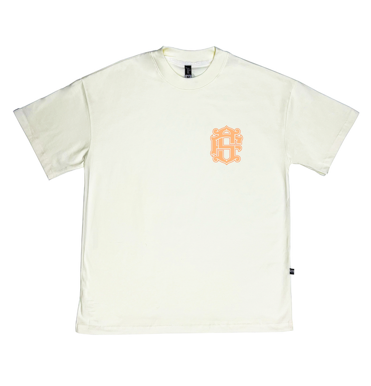Med Logo OVERSIZE tee | Vanilla, Coral, Orange  | Zorath Collection
