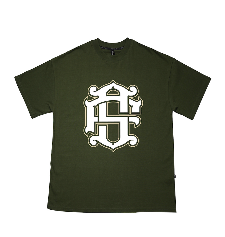 Big Logo OVERSIZE tee | Olive, White, Beige  | Zorath Collection