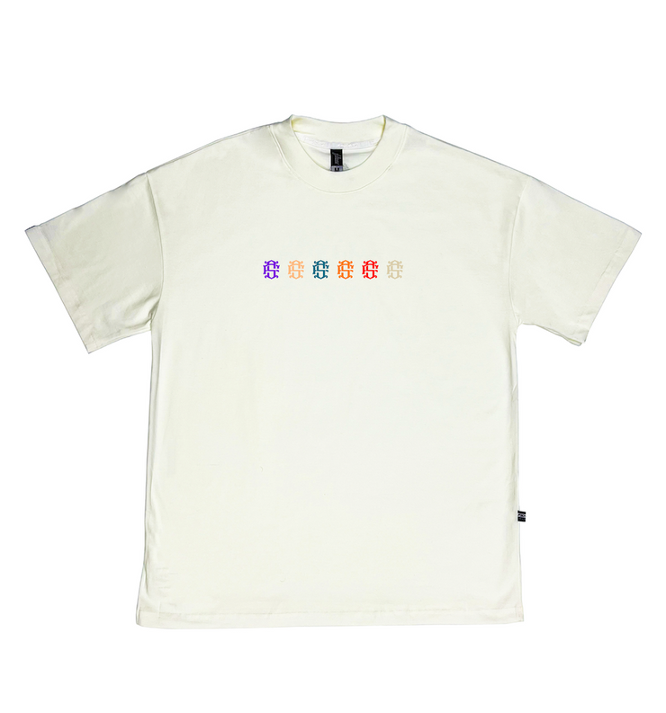 Multilogo OVERSIZE tee | Vanilla, Multicolors  | Zorath Collection