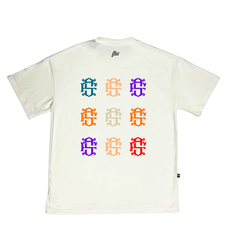 Multilogo OVERSIZE tee | Vanilla, Multicolors  | Zorath Collection