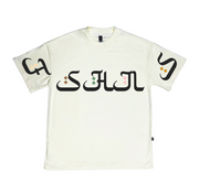 Horizon  Oversize tee |Vanilla, Black  |Arabic Style