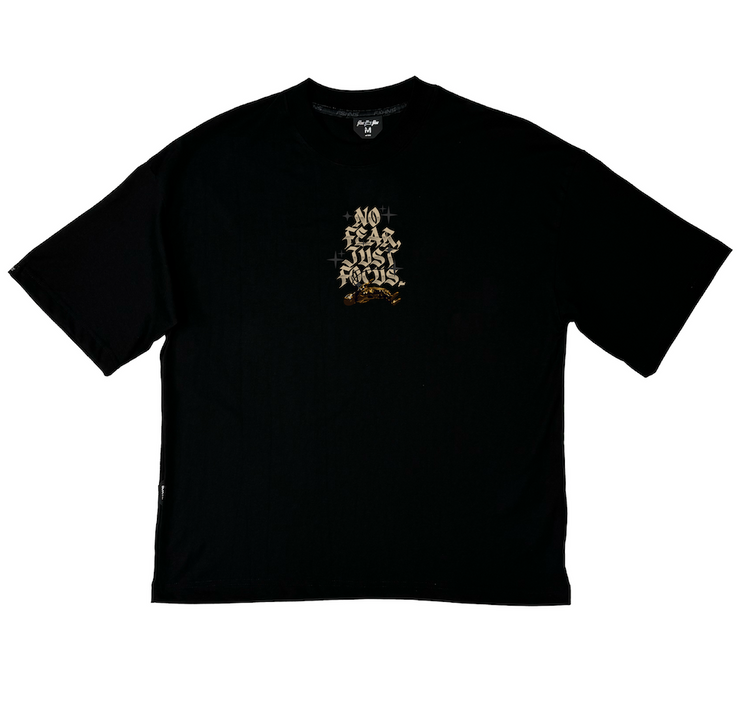 Astro Boxy Tee | Black , Beige, Black Glitter | Just Focus