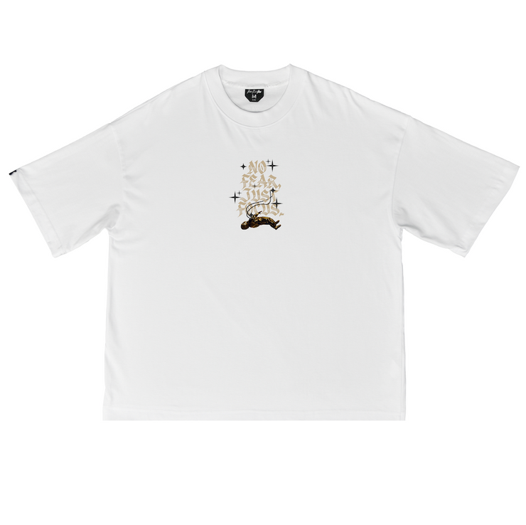 Astro Boxy Tee | White , Beige , Black Glitter | Just Focus