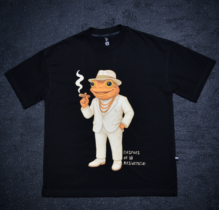 Concho Lux Oversize tee | Black,  Beige | Sapo Concho Collection