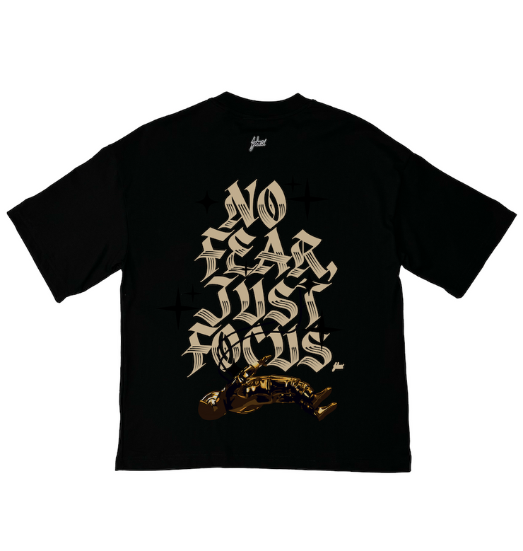 Astro Boxy Tee | Black , Beige, Black Glitter | Just Focus