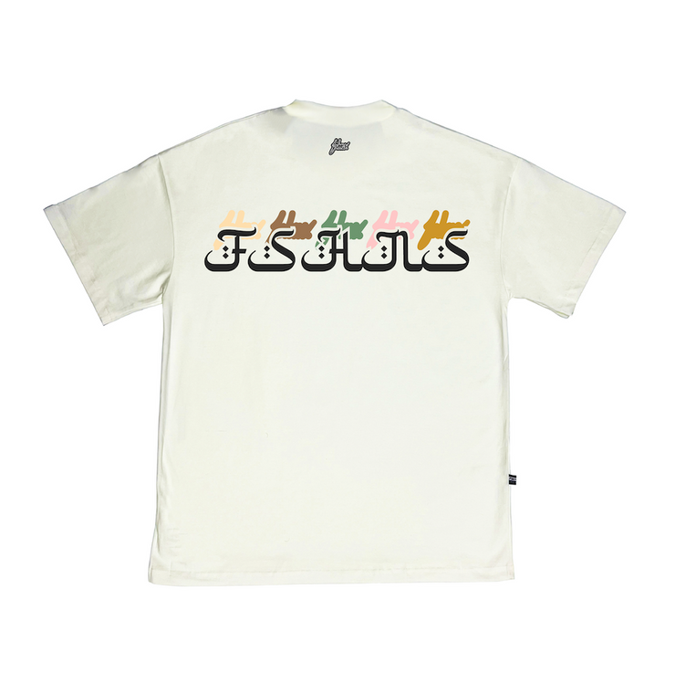 Horizon  Oversize tee |Vanilla, Black  |Arabic Style