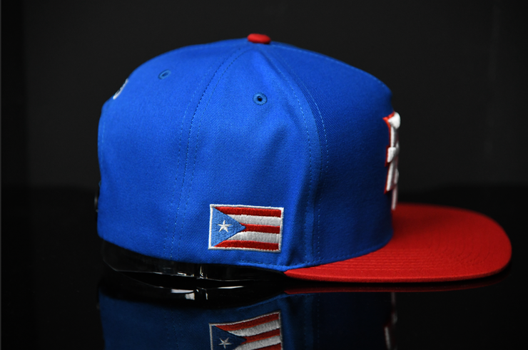 PR SNAPBACK |  BLUE & RED  | WHITE & RED