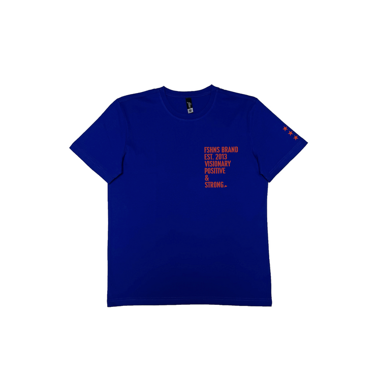 COMBAT LETTER  TEE |  BLUE | RED  DESIGN