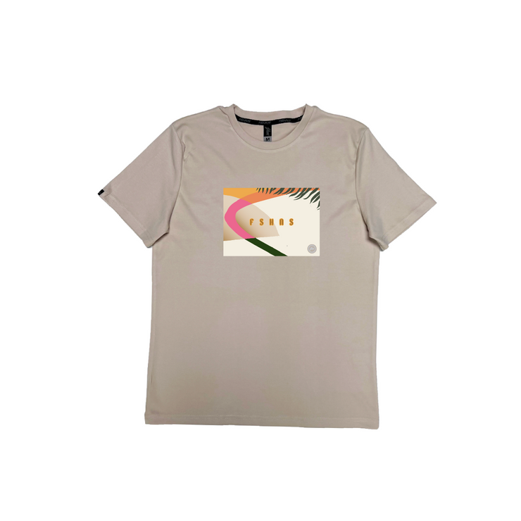 GARDENS CANVAS TEE | BEIGE  | TROPICALS COLORS  DESIGN