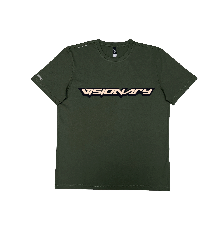 VISIONARY TEE | OLIVE | BEIGE & BLACK  DESIGN