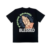 Blessed hands  tee  | Black | Green , Grey design (Premium Fit)