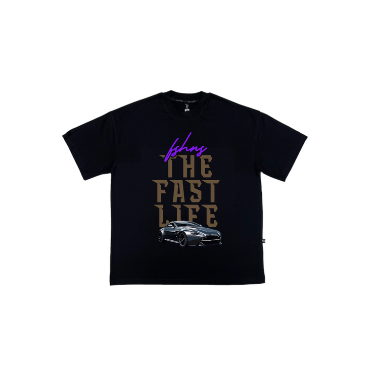 The fast life | Black Oversize | Brown , Purple