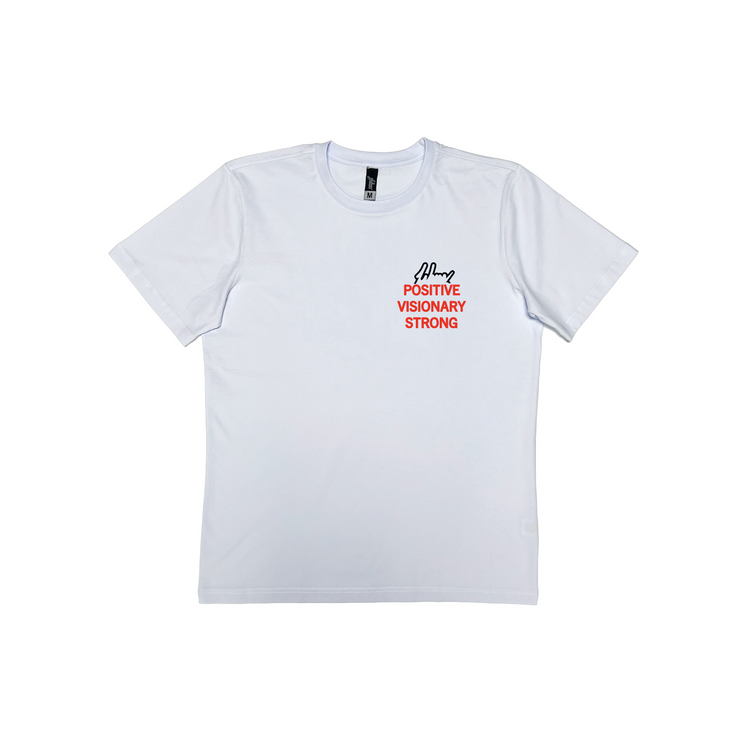 Poket Top tee | White |  Black , red