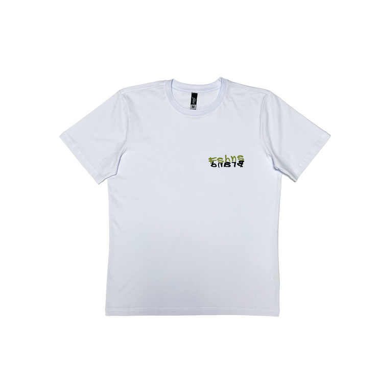 Chalk Flip  tee | White  | Olive , Black