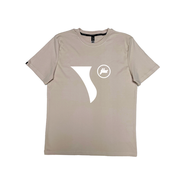 Visionary  Big V PIMA Tee | Beige | White